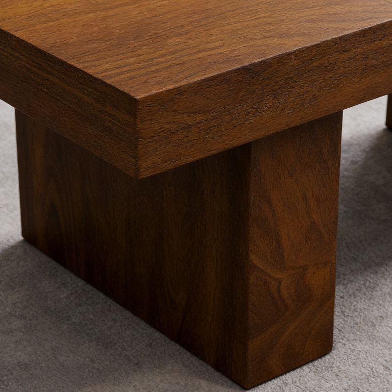 Table basse simple de style nordique, H 15,7 po x L 55,1 po x l 26,8 po, Brun