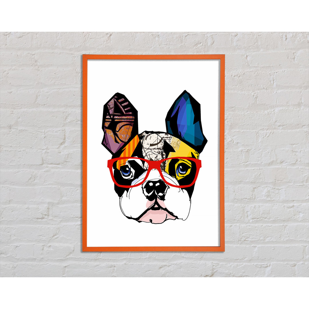 Popart Französische Bulldogge Pooch - Einzelner Bilderrahmen Kunstdrucke