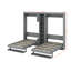 Double lit escamotable mural simple avec armoires et tablettes, cadre escamotable avec pieds convertibles et unité de rangement centrale-1641617148
