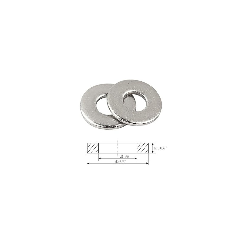 Fixation de quincaillerie pour porte à passe-tringle, 6 x 3/8
