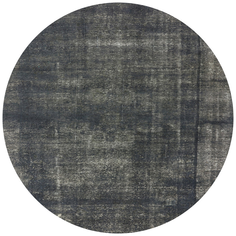 Tapis gris, Rond 5 pi