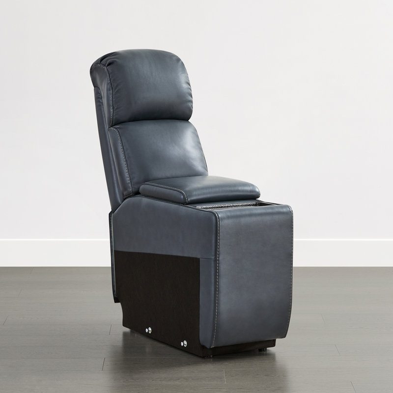 Olathe Genuine Leather Multi-Function Console, Navy