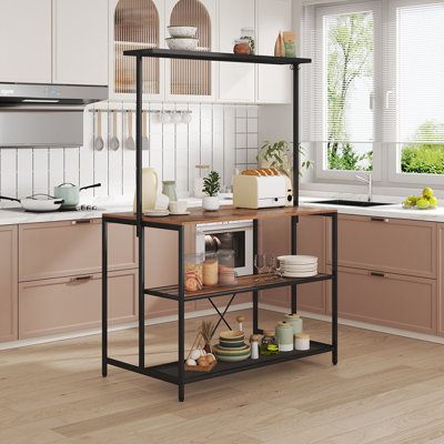 Solid Wood Top Kitchen Island