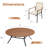 10-Person Round Patio Dining Set With Cushioned Rattan Stackable Chairs-1239124329