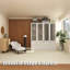 Armoire 6 portes 2 tiroirs avec zone de suspension et compartiments de rangement Sebi