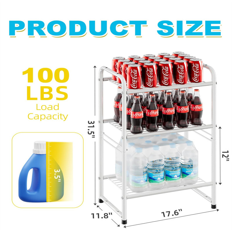 Neshanta 17.8'' W Metal Shelving Unit, White