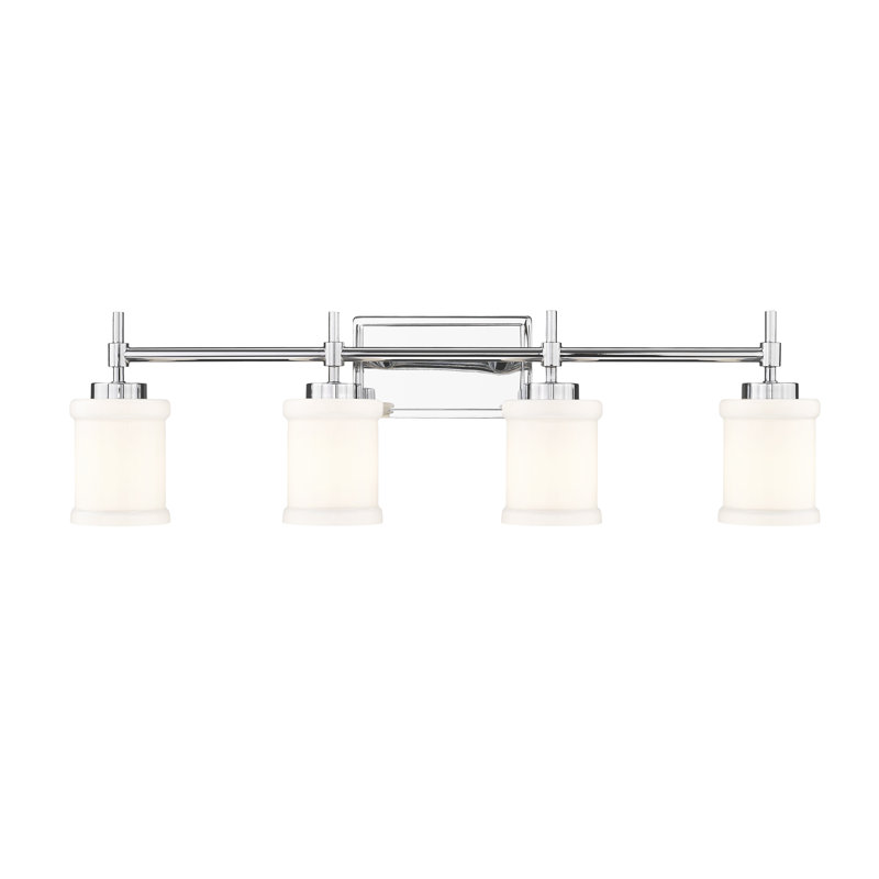 Meuble-lavabo 4 lumières Zowie, Chrome