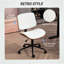 Élégante chaise de bureau à domicile avec hauteur réglable, roulettes lisses et similicuir pour plus de confort et de style