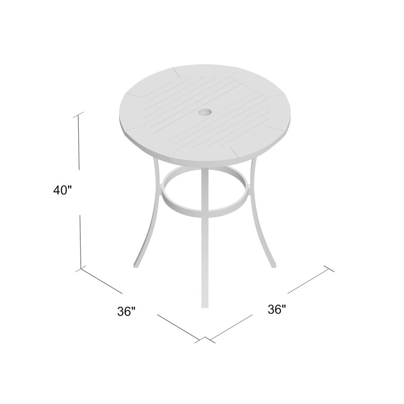 Travira 2 - Person Patio Dining Set with Round Table, Black, Tekwood Natural