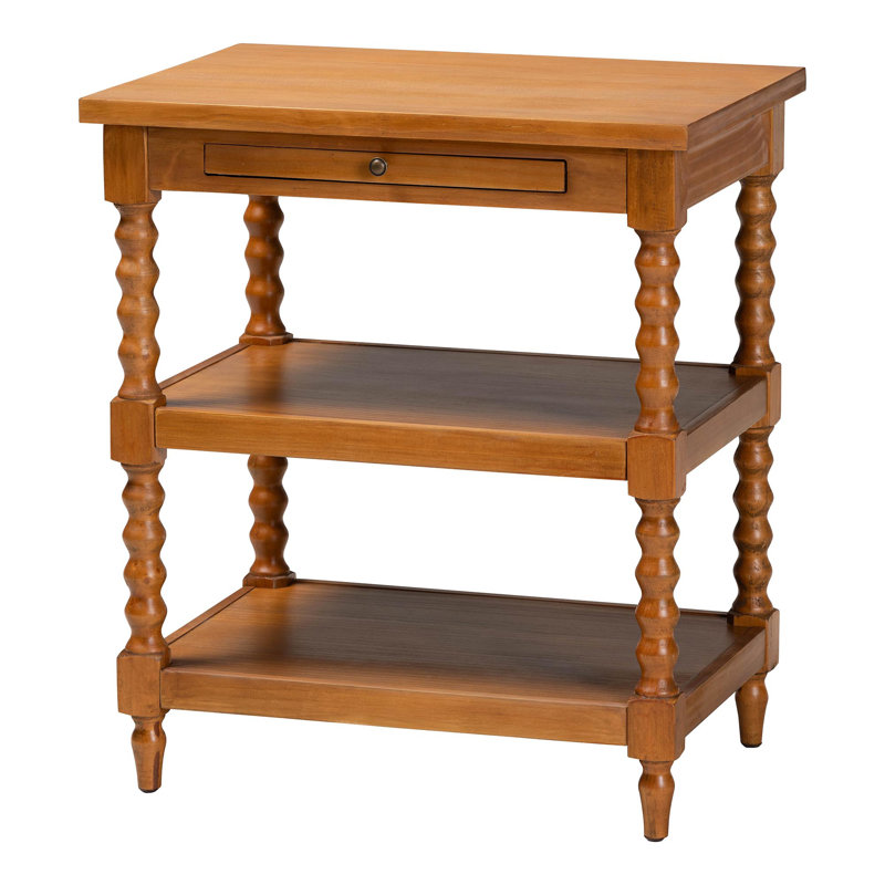 Table de bout avec rangement, Brun