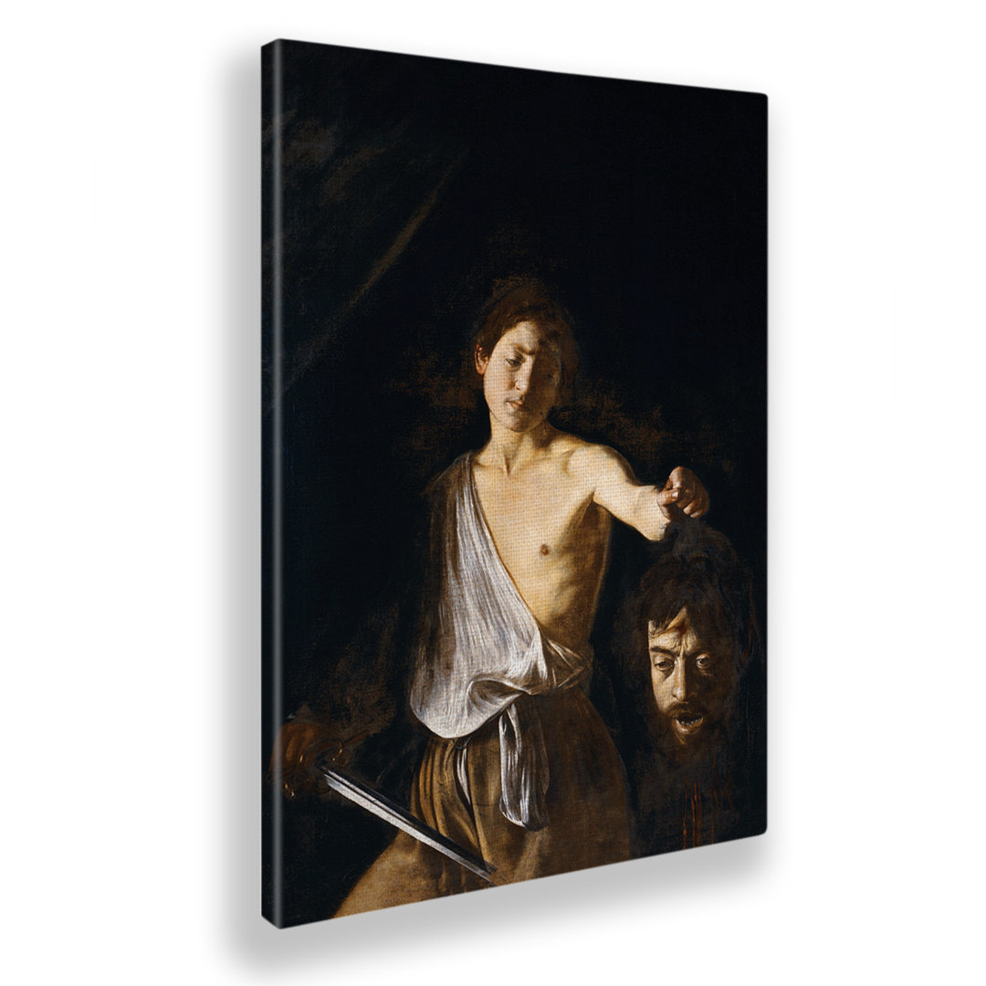 Wandbild David mit dem Kopf des Goliath von Caravaggio