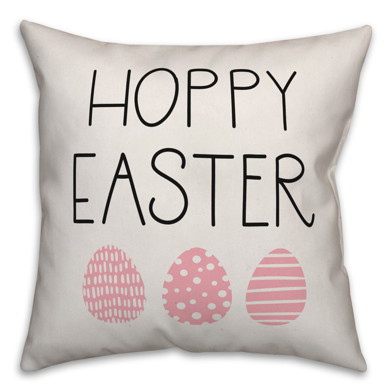  Coussin Hoppy, Polyester / Bourre en polyester, 20 po x 20 po, Rose