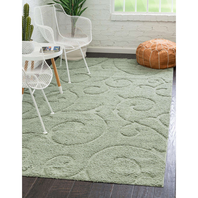 Tapis rouge sang Baynes, Rectangulaire 4 pi x 6 pi, Green