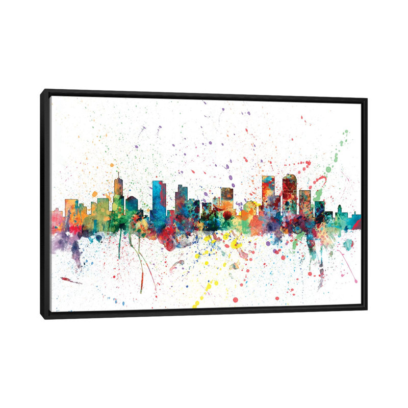 Denver, Colorado, USA par Michael Tompsett - Giclée sur toile tendue avec châssis, H 18 po x l 26 po x P 1,5 po, Pas de tapis