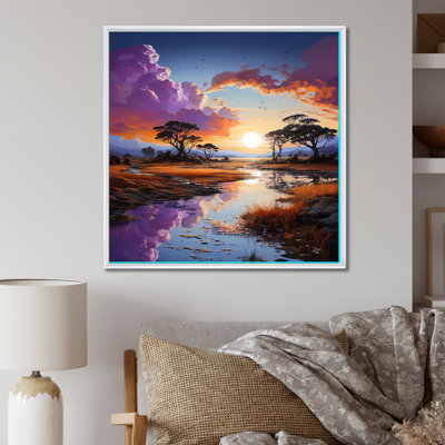 «Charmant Dessert Sky At Sunset», reproduction sur toile