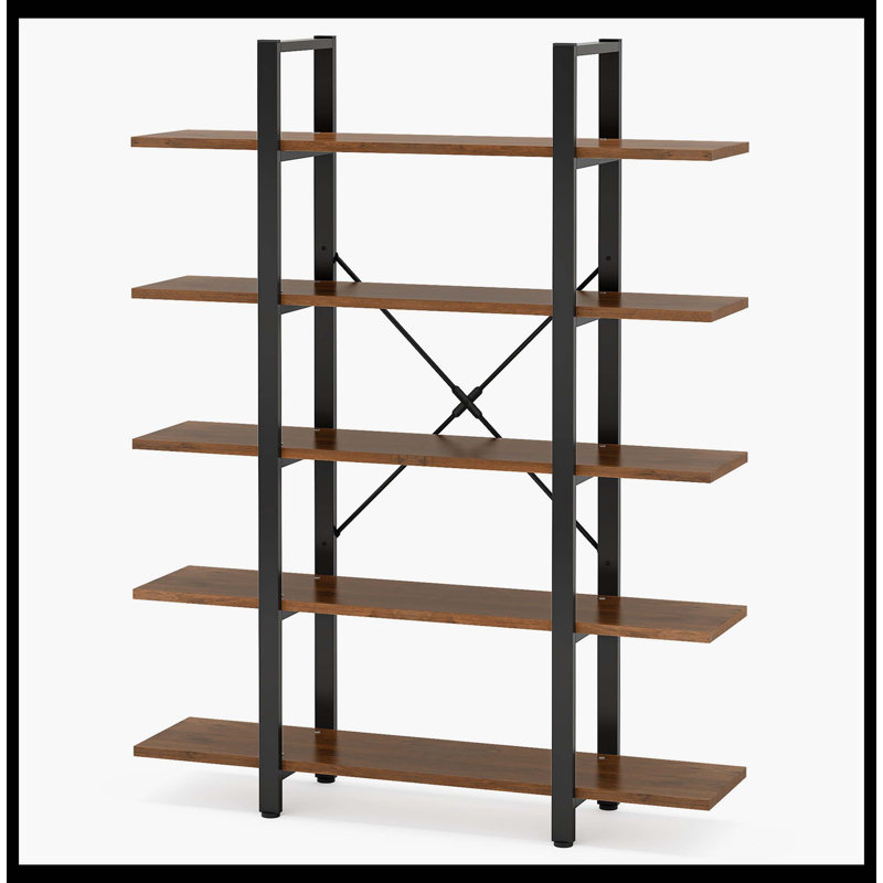 Bibliothèque à 5 niveaux, étagère de rangement ouverte