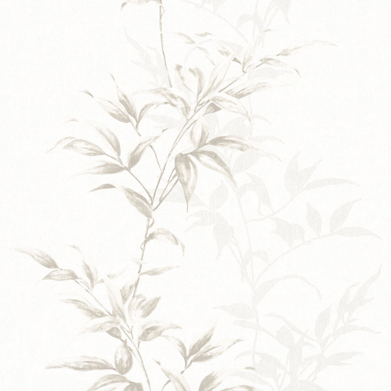 Ninti Industrial Effects Floral Leaf Stem Wallpaper Roll 10.05m x 53cm, Brown