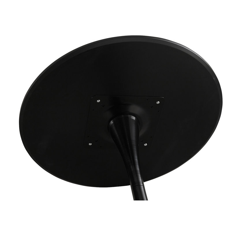 Table de salle à manger à piédestal, Noir, H 29,1 po x L 35,4 po x l 35,4 po