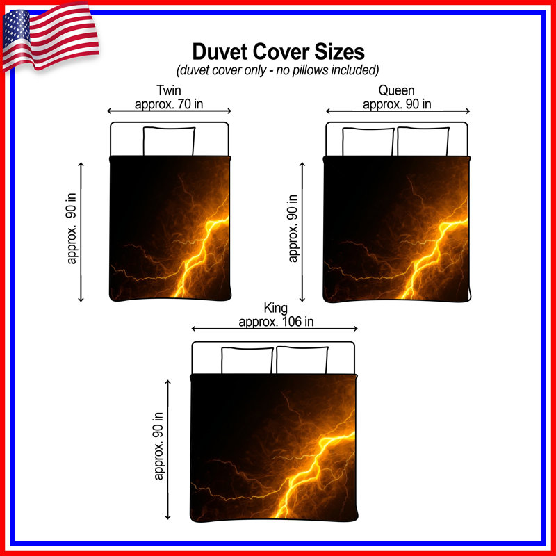 Housses de couette Electric Lightning Bolt, King