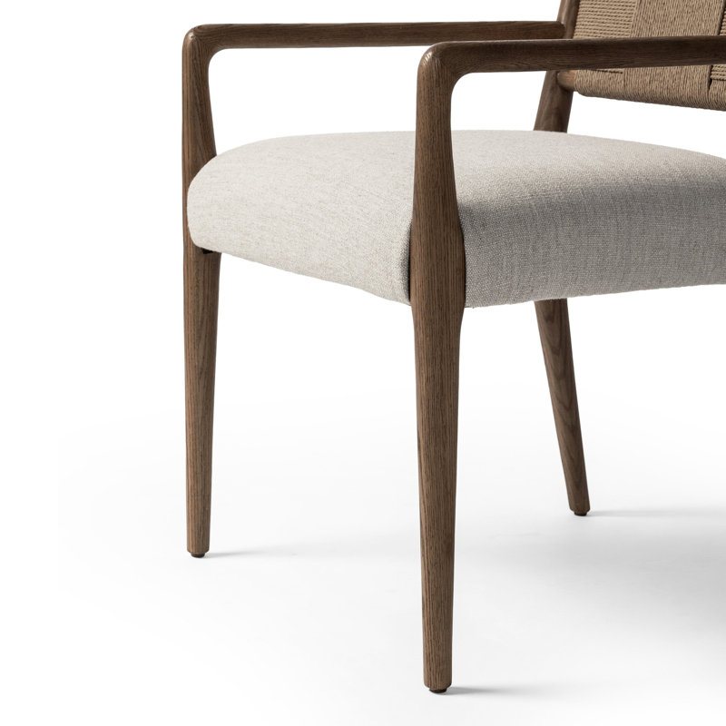ROTHLER Upholstered Arm Chair, Alcala Wheat, Tan Ash