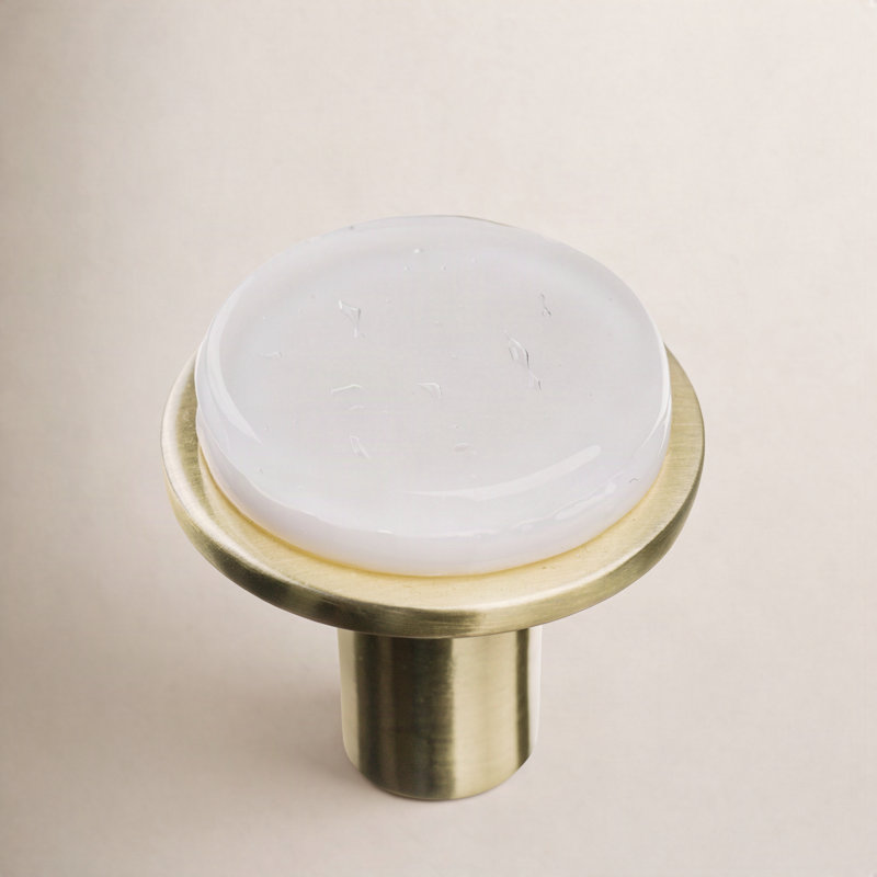 Mushroom Cabinet Knob, Satin Brass