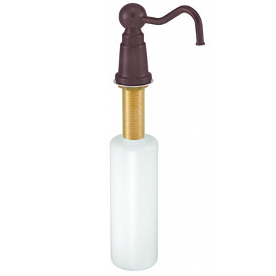 Modern Farmhouse Kitchen Sink Deck Mount Liquid Soap Dispenser with Refillable 12 oz Bottle
