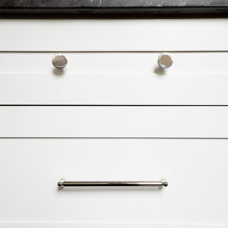 Knurled Circle Knob, Polished Nickel