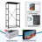 4 Drawer Dresser for Bedroom, Narrow Chest of Drawers, Wooden Top and Study Iron Frame 18"x37.5"-(WxH)