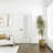 1 Panel Primed MDF Single Prehung Interior Door Full Modern Ventilated Panel on 4-9/16" Jamb-119008608-119008610