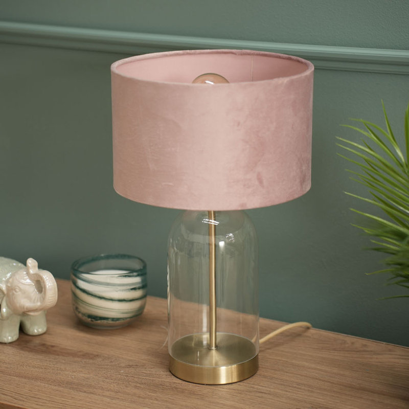 45cm Desk Lamp, Gold, Blush