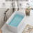 Freestanding 49'' Acrylic Soaking Bathtub, Japanese - Style Square Tub, Glossy White, Corrosion Finish Drainage