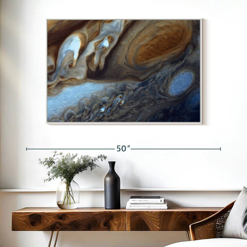 Formation du nuage de Jupiter, Cadre flottant blanc, 40 po x 27 po