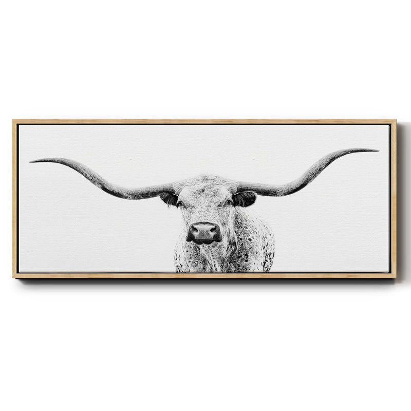 «Longhorn Gaze», toile encadrée