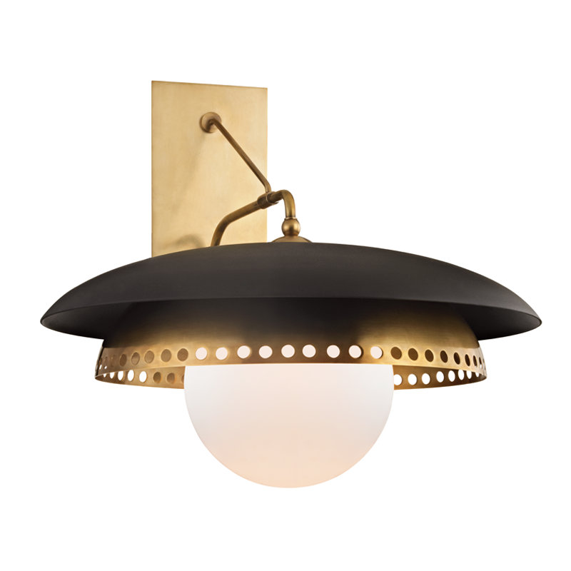 Travianna Armed Sconce, Aged Brass
