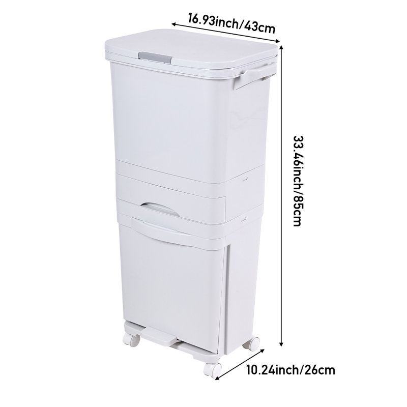 49 Litre Step-On/Hand Press Tresh Can