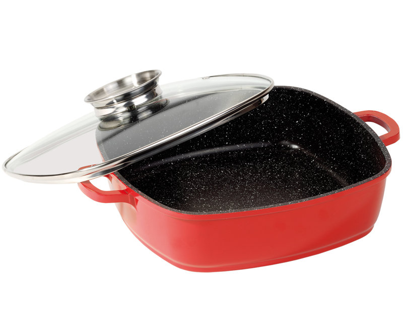 Stoneline Non-Stick Aluminum Saute Pan with Lid, Grey, 5.9 L