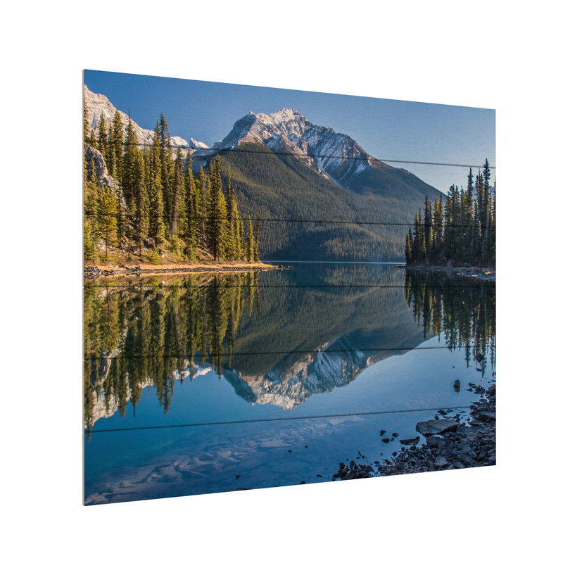 Reproduction de photo « jaspe morning », H 18 po x l 22 po x P 0,5 po, Latte en bois