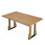 Table de salle à manger rectangulaire de 63 po Ash, de taille compacte pour 4 à 6 sièges, et imperméable, installation sans effort, charmants appartements assez pour asseoir 6, anti-rayures, configuration, cuisines de style