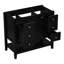 Meuble-lavabo 36 po noir - base d'armoire moderne à 1 et 3 tiroirs moderne et fixe