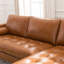 Canapé modulaire en cuir capitonné Mid-Century avec méridienne réversible pour plus de confort et de style