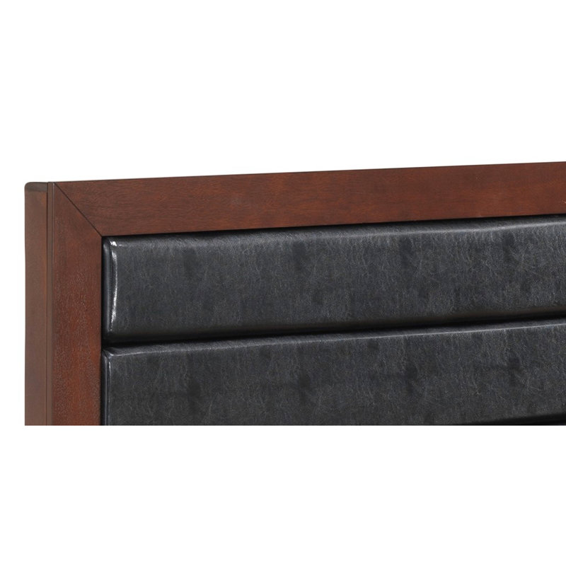 Lit double en cerisier avec beaucoup d'espace de rangement disponible - élégant, H 48 po x l 58 po x P 81 po