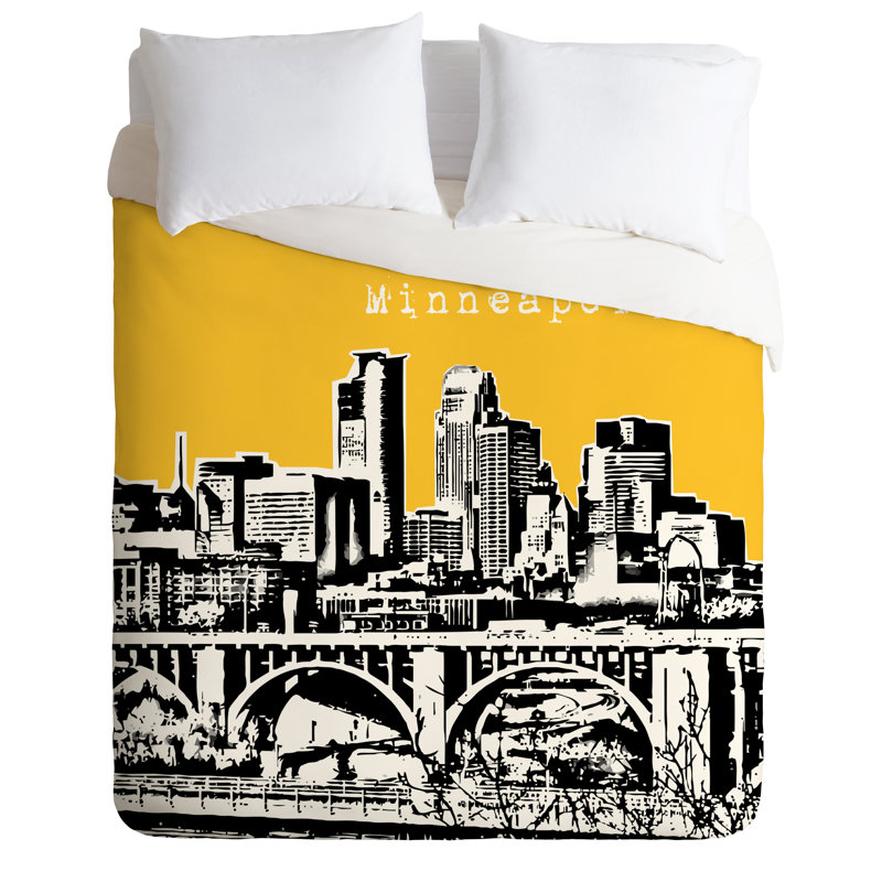 Housse de couette légère Bird Ave Minneapolis, Simple, Jaune