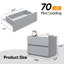 Commode 2 tiroirs empilable, 23,6 po-2050528459