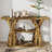 Farmhouse 54" Wooden Console Table，narrow Entryway Table Sofa Table-1929828701