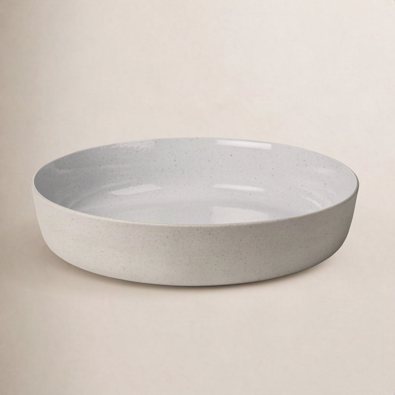 Bol à salade en céramique SABLO, H 2,96 po x l 11,03 po x P 11,03 po, Beige/gris