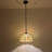Brookmere Tiffany Pendant Lighting Plug in Gold Stained Glass Crystal Beans LED Bulb 12”W*12”D*60”H