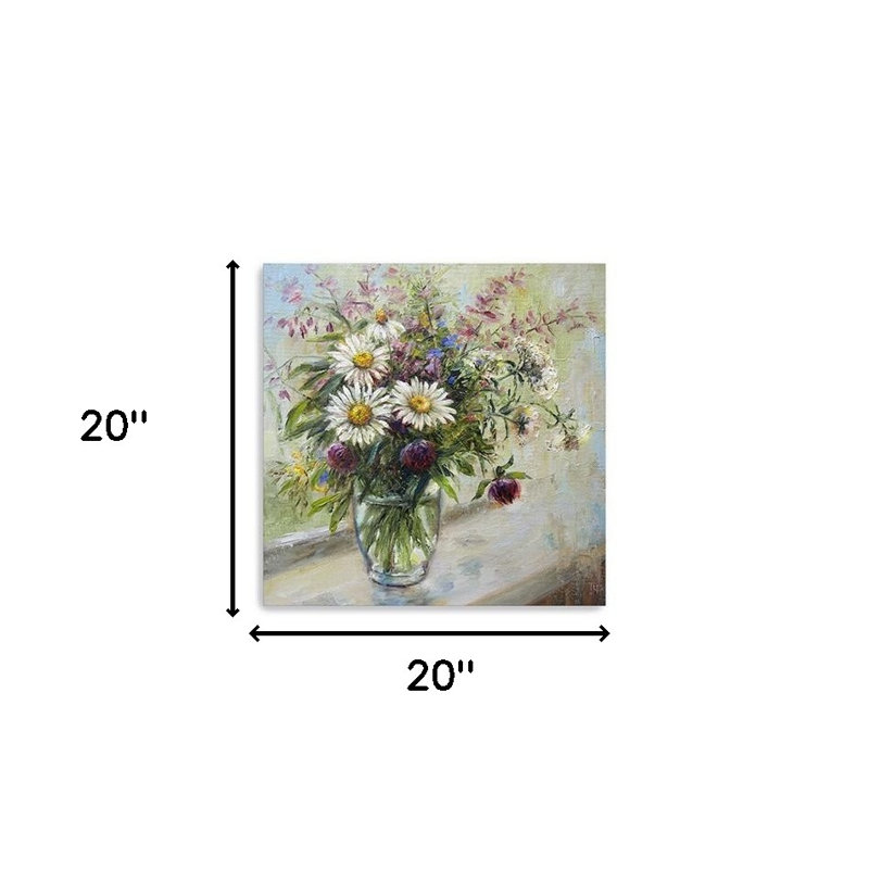 Joli vase de fleurs, art mural sans cadre