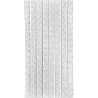 Charleston MirroFlex 4ft. x 10ft. PVC Glue up 3D Wall Panels - Gloss White (40 sq.ft./sheet)