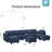 Ashbury Ivery 143'' U Shaped Couch Modern Modular Polyester Blend Sectional Sofa with Cushion-1056367431