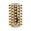 Aianna Handmade Ceramic Vase for Living Room Decoration,Gold & White Studded Modern Home Decor Accent Piece